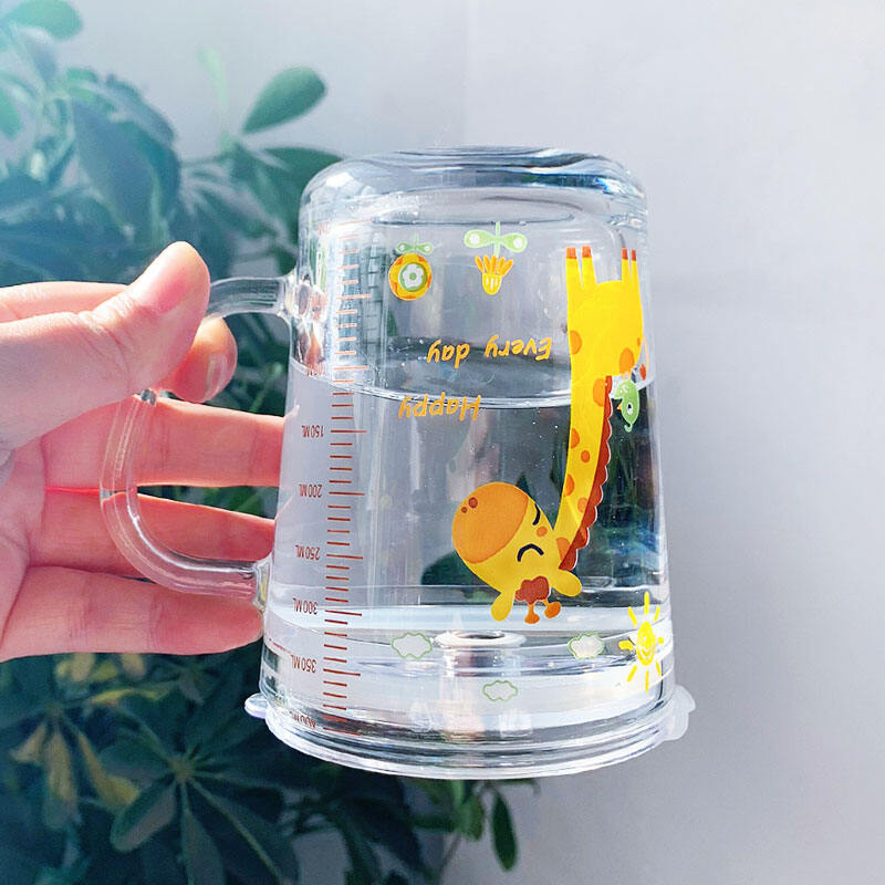 Good Product Straw Cup Adult Portable Children's Milk Cup Ins Internet Celebrity Girl Cute Water Cup Snoopy Scale Glass
