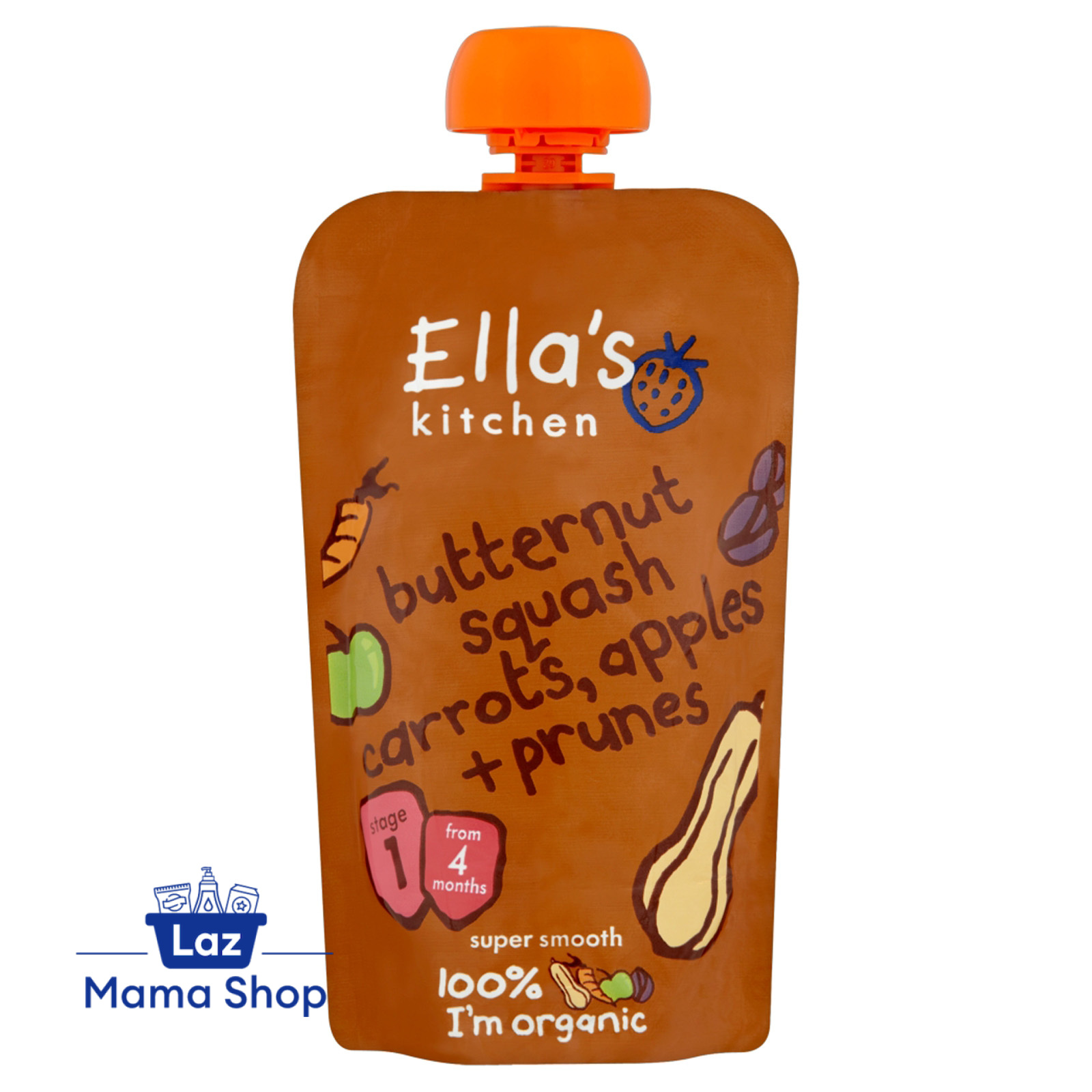 Ella's Kitchen Organic Butternut Squash Carrots Apples and Prunes 6+ Months (Laz Mama Shop)